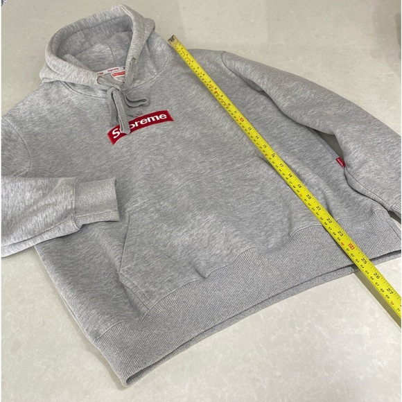 Supreme Box Logo Hoodie woman Medium Heather Gray Long Sleeve Pullover ⭐️⭐️ - Picture 6 of 16